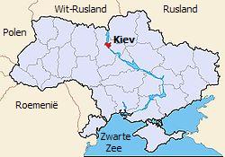 Kiev in de Oekra�ne en de voornaamste buurlanden